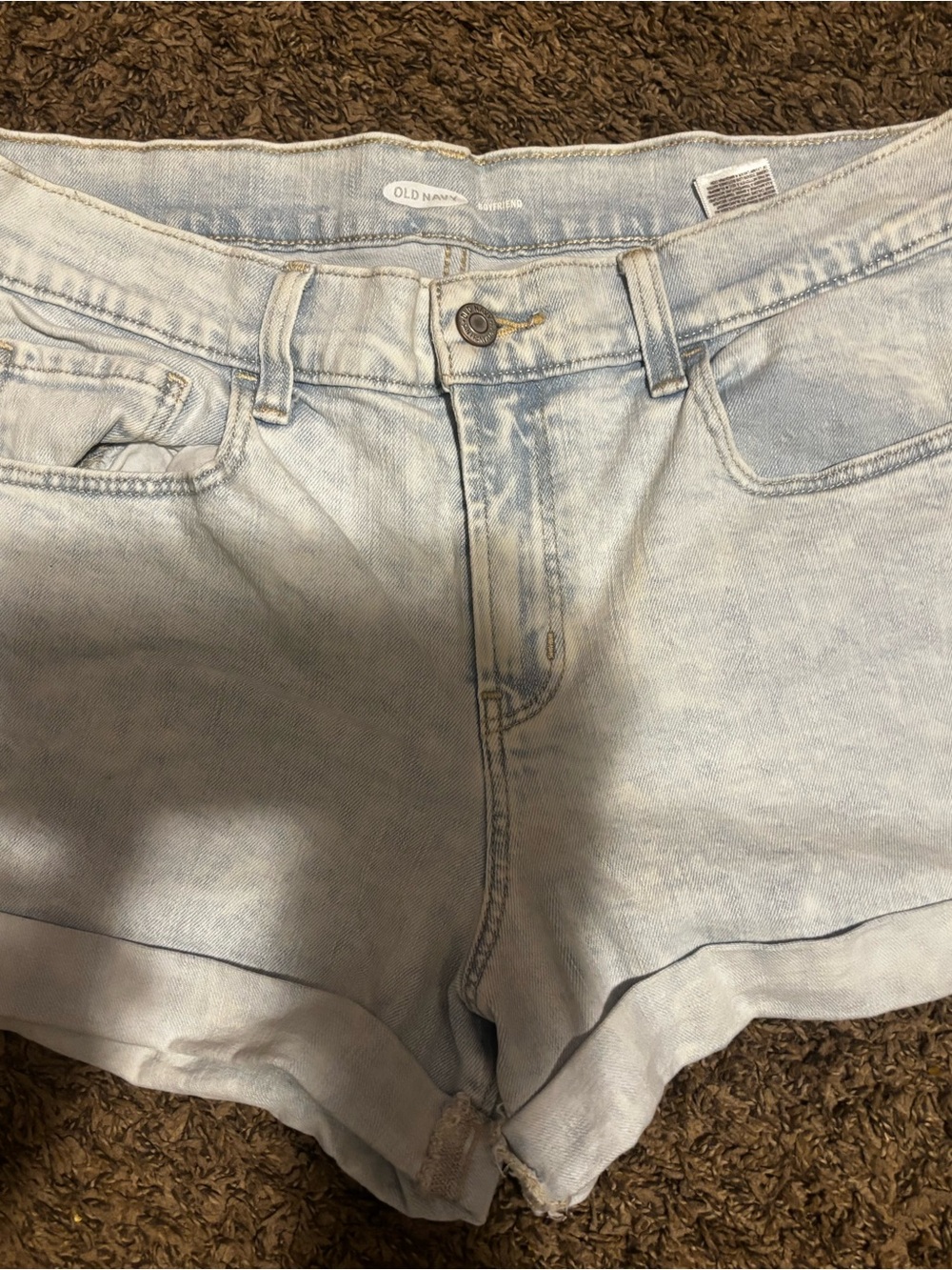 Old Navy Light Blue Washed Denim Shorts